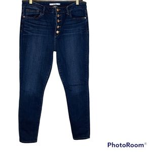 Sam Edelman The Stiletto Button Fly High Waist Ankle Skinny Jeans